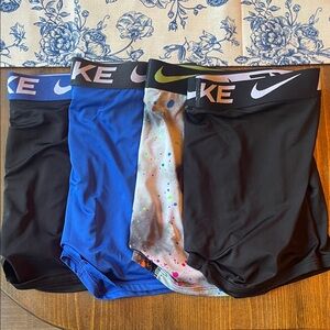 Boys Nike Boxer Briefs in Black, Blue, and Multicolor set of 4 dri fit size xl